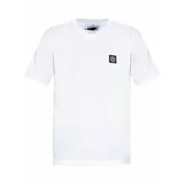 Stone Island: Белая футболка 