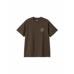 Carhartt WIP: Коричневая футболка 