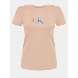 Calvin Klein Jeans: Бежевая футболка 