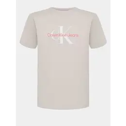 Calvin Klein Jeans: Бежевая футболка 