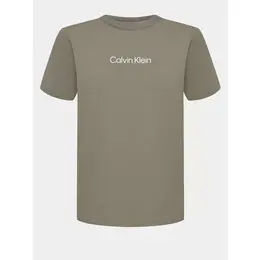 CALVIN KLEIN: Футболка цвета хаки 