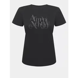 Armani Exchange: Чёрная футболка 