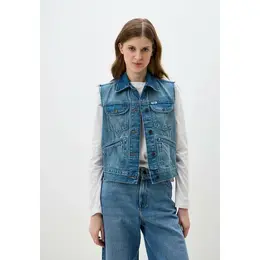 Wrangler: Голубой жилет 