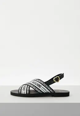 Love Moschino: Чёрные сандалии 