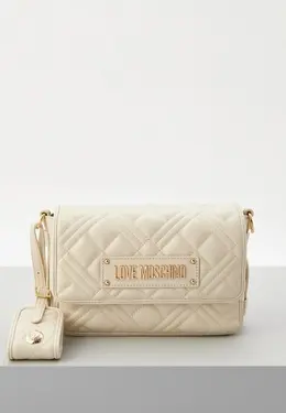 Love Moschino: Бежевая сумка 