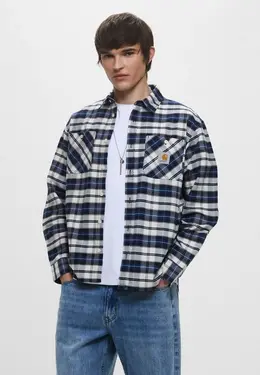 Carhartt WIP: Синяя рубашка 