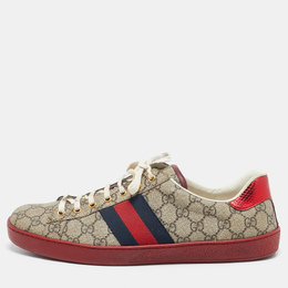 Gucci: Бежевые кроссовки  GG Supreme