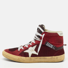 Golden Goose: Бордовые кроссовки  Mid Star