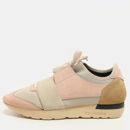 Balenciaga: Розовые кроссовки  Race Runner