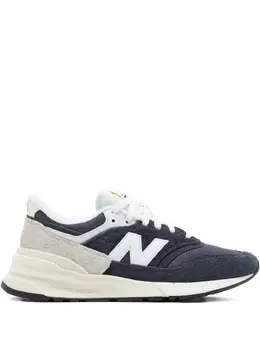 New Balance: Синие кроссовки 