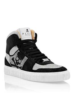 Philipp Plein: Чёрные кроссовки  Crystal