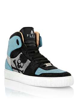 Philipp Plein: Светлые кеды  Crystal