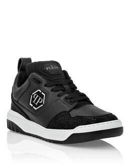 Philipp Plein: Чёрные кроссовки  Crystal