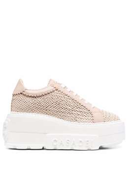 Casadei: Розовые кроссовки 