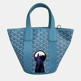 Goyard: Голубая сумка-шоппер 