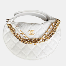 Chanel: Белый клатч 