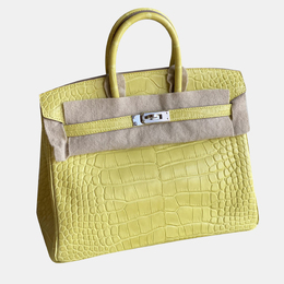 Hermes: Жёлтая сумка  Birkin 25