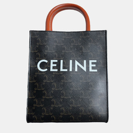Celine: Коричневая сумка-шоппер 