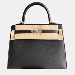 Hermes: Чёрная сумка  Kelly 25