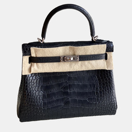 Hermes: Чёрная сумка  Kelly 25