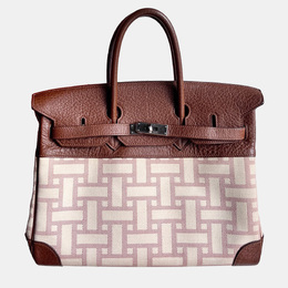 Hermes: Коричневая сумка  Birkin 35