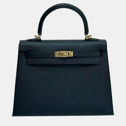 Hermes: Чёрная сумка  Kelly 25
