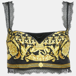 Versace: Чёрный топ  Baroque