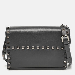 Valentino: Чёрная сумка через плечо  Rockstud