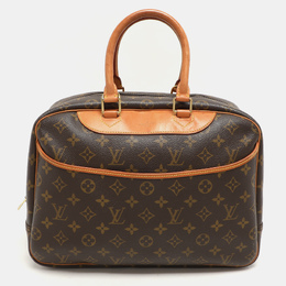 Louis Vuitton: Коричневая сумка  Deauville