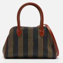 Fendi: Коричневая сумка  Pequin