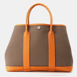 Hermes: Оранжевая сумка-шоппер 