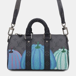 Louis Vuitton: Чёрная сумка  Keepall