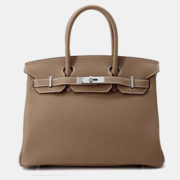 Hermes: Коричневая сумка-шоппер  Birkin 30