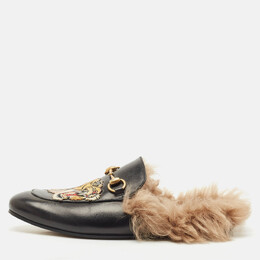 Gucci: Чёрные сандалии  Princetown