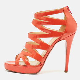 Christian Louboutin: Оранжевые сандалии 