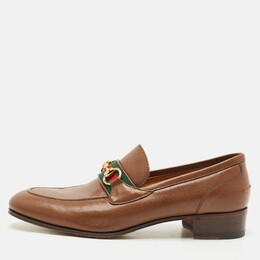 Gucci: Тёмные туфли  Horsebit
