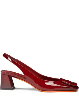 Santoni: Бордовые туфли 