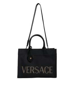 Versace: Чёрная сумка 