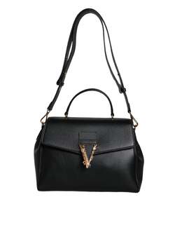 Versace: Чёрная сумка 