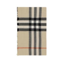 Burberry: Бежевый шарф 