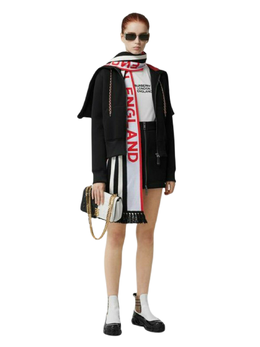 Burberry: Белый шарф 