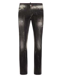 Philipp Plein: Джинсовые брюки  Skull