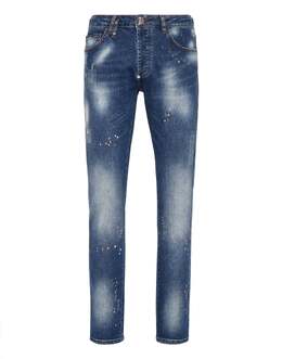 Philipp Plein: Джинсовые брюки  Skull