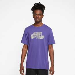 Nike: Фиолетовая футболка  Jordan Jumpman