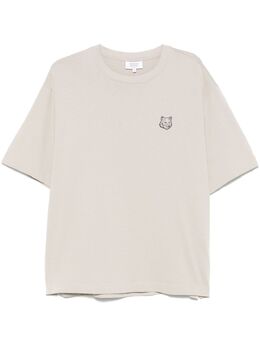 Maison Kitsuné: Бежевая футболка 