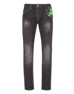 Philipp Plein: Джинсовые брюки  Skull