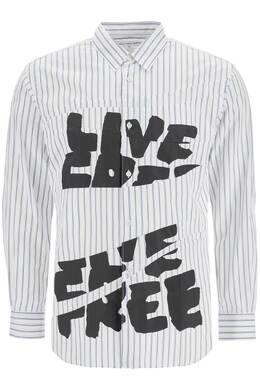 Comme Des Garcons Shirt: Рубашка с принтом 
