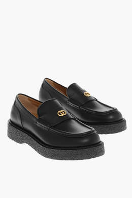 Gucci: Золотые мокасины 
