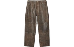 Stussy: Кожаные брюки 