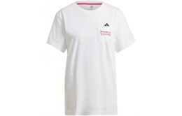 Adidas: Белая футболка 